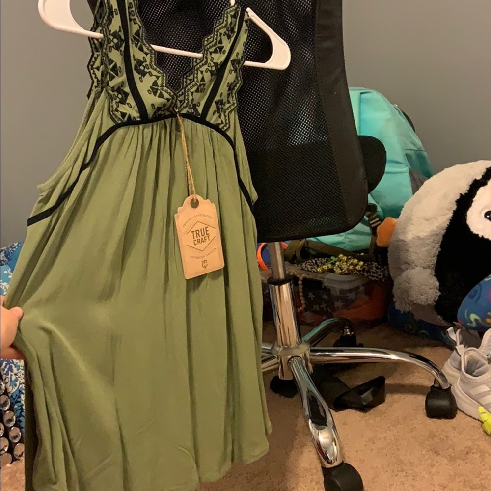 green tank top